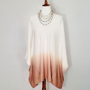 Avenue Women' Mayfair 4/ Sleeves Sweater Tunic Cream Spice 2x NWT